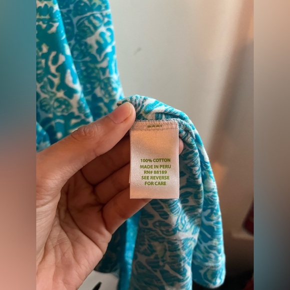 Lily Pulitzer Blue and White Lobster Seashell Print Sleeveless Tank Dress - Picture 5 of 8